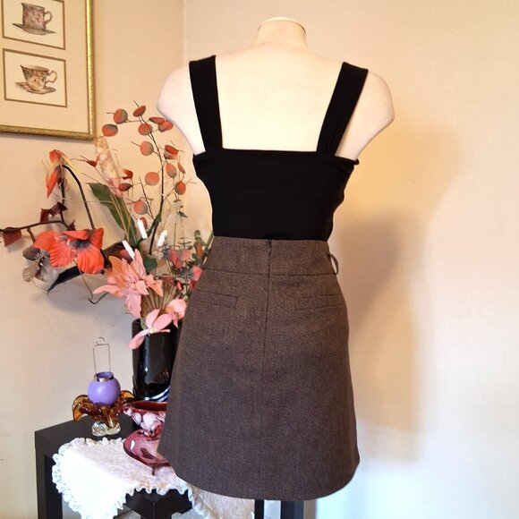 NWOT MEXX Brown Classic Wool Blend Skirt Knee Length Skirts Tag Size 40/42 - Picture 8 of 8